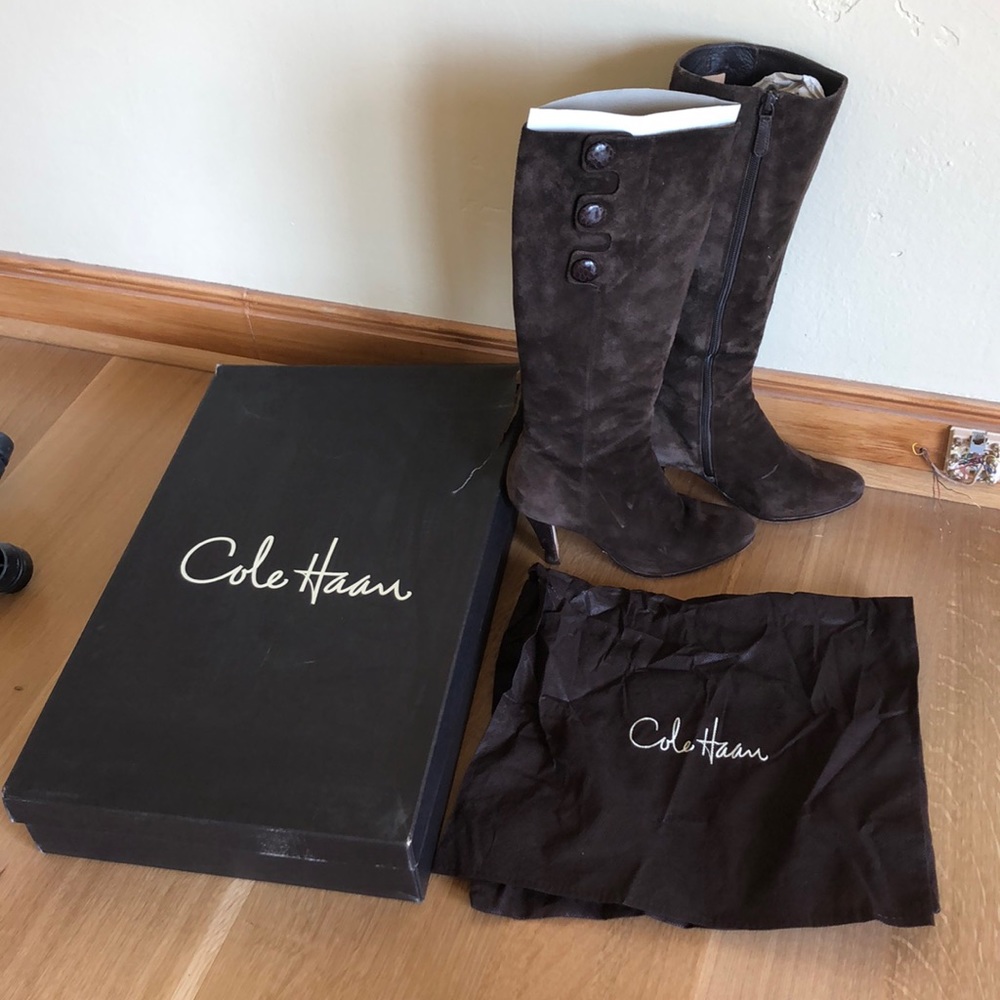 Cole Haan Aliya Air Boot Dark Chocolate suede